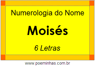 Numerologia do Nome Moisés