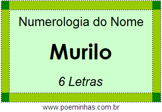Numerologia do Nome Murilo