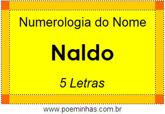 Numerologia do Nome Naldo