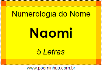 Numerologia do Nome Naomi