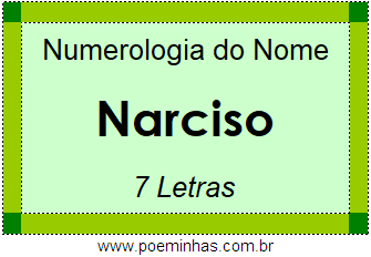 Numerologia do Nome Narciso
