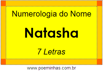 Numerologia do Nome Natasha