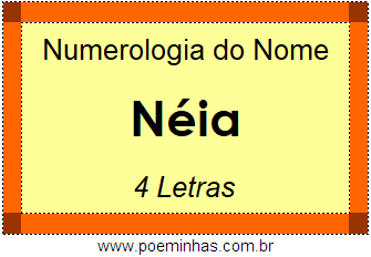 Numerologia do Nome Néia