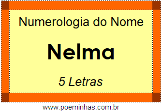 Numerologia do Nome Nelma