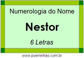 Numerologia do Nome Nestor