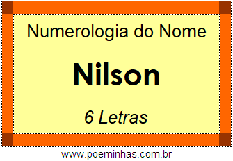 Numerologia do Nome Nilson