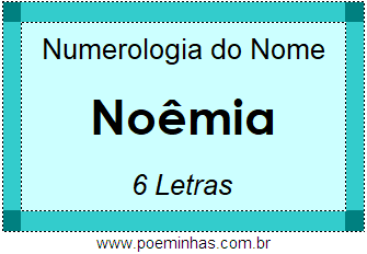 Numerologia do Nome Noêmia