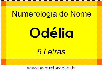 Numerologia do Nome Odélia