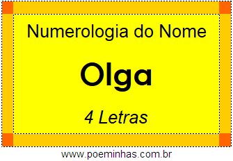 Numerologia do Nome Olga
