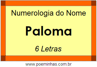 Numerologia do Nome Paloma