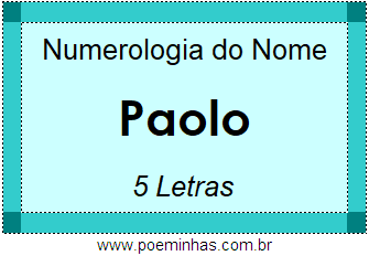 Numerologia do Nome Paolo