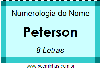 Numerologia do Nome Peterson