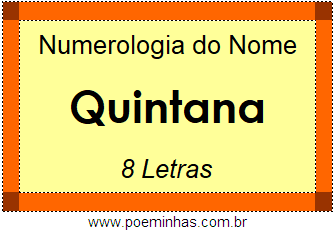 Numerologia do Nome Quintana