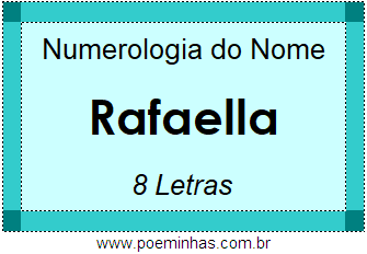 Numerologia do Nome Rafaella