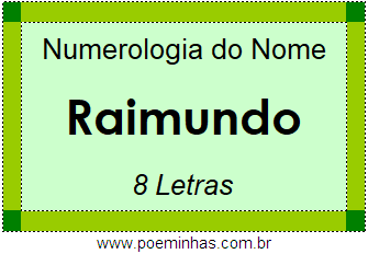 Numerologia do Nome Raimundo