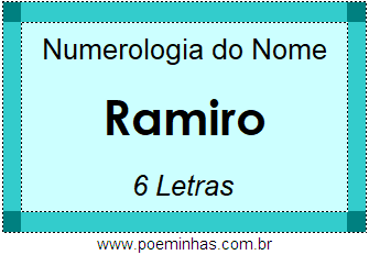 Numerologia do Nome Ramiro