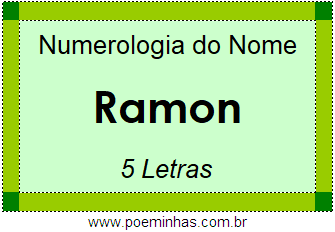 Numerologia do Nome Ramon