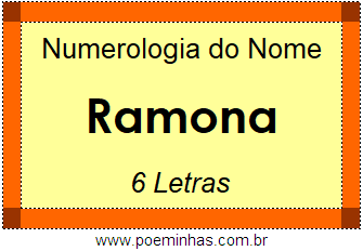 Numerologia do Nome Ramona