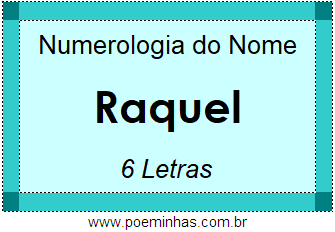 Numerologia do Nome Raquel