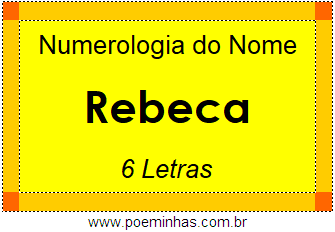 Numerologia do Nome Rebeca