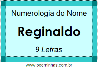 Numerologia do Nome Reginaldo
