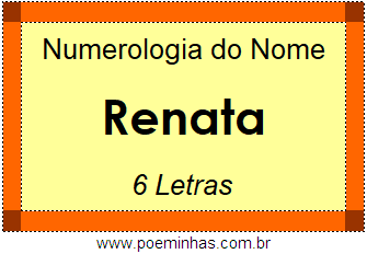 Numerologia do Nome Renata
