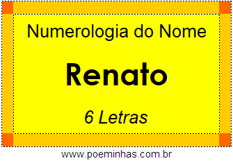 Numerologia do Nome Renato