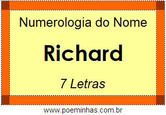 Numerologia do Nome Richard