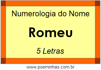 Numerologia do Nome Romeu