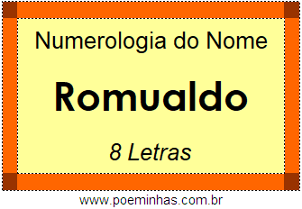 Numerologia do Nome Romualdo