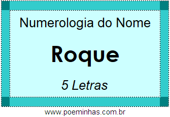 Numerologia do Nome Roque