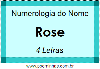 Numerologia do Nome Rose