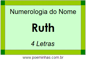 Numerologia do Nome Ruth