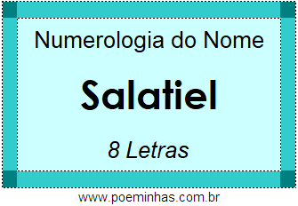 Numerologia do Nome Salatiel