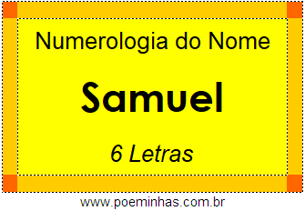 Numerologia do Nome Samuel