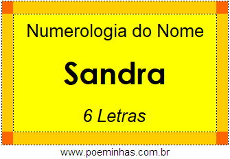 Numerologia do Nome Sandra