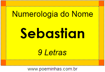 Numerologia do Nome Sebastian