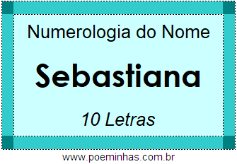 Numerologia do Nome Sebastiana