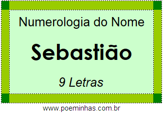 Numerologia do Nome Sebastião
