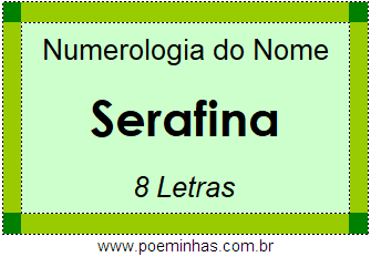 Numerologia do Nome Serafina