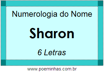Numerologia do Nome Sharon