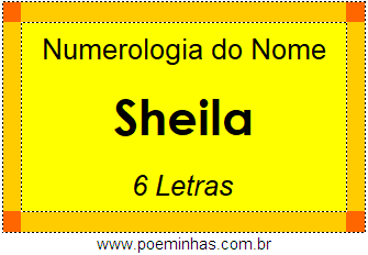 Numerologia do Nome Sheila