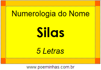 Numerologia do Nome Silas