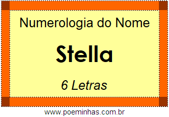Numerologia do Nome Stella