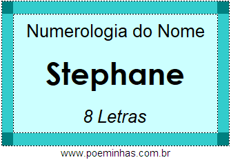 Numerologia do Nome Stephane