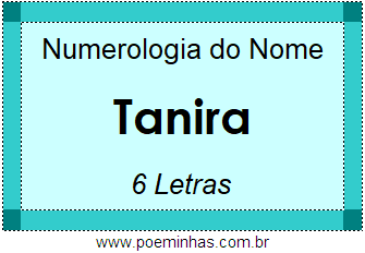 Numerologia do Nome Tanira