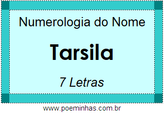 Numerologia do Nome Tarsila