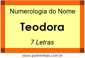 Numerologia do Nome Teodora
