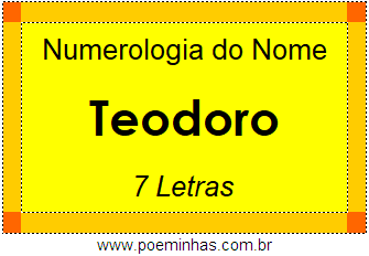 Numerologia do Nome Teodoro