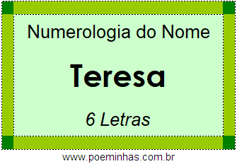 Numerologia do Nome Teresa